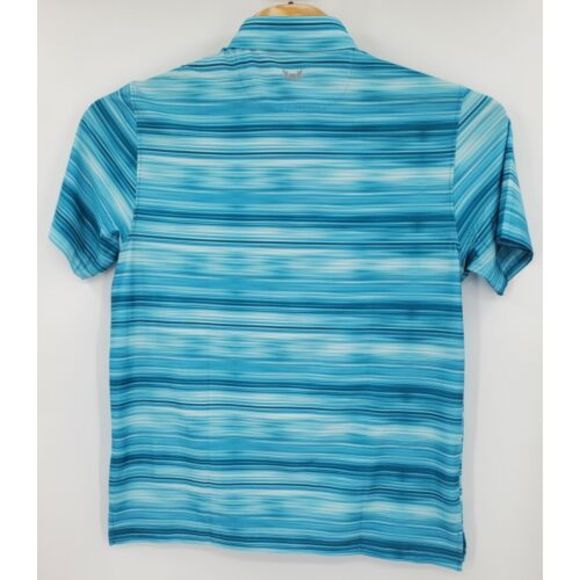 Hickey Freeman Aqua Golf Polo Shirt Men's Size XL Wicking UPF Ret $94 New - Picture 2 of 6